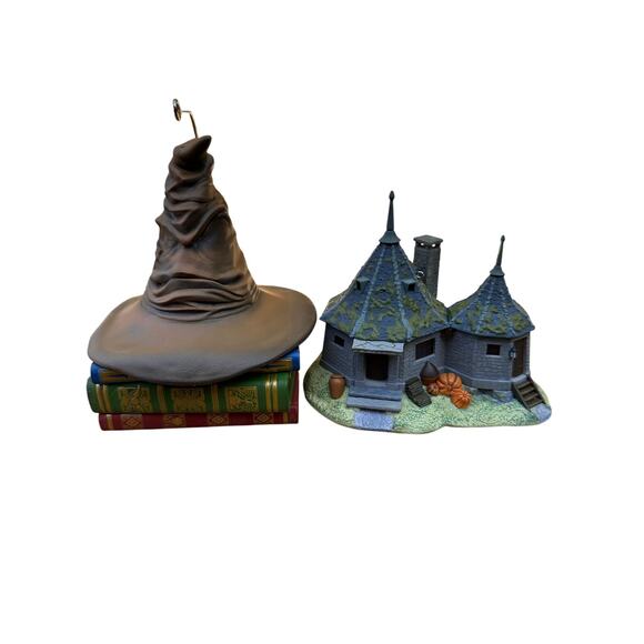 Hallmark Harry Potter Christmas Ornaments - Hagrid's Hut & Sorting Hat